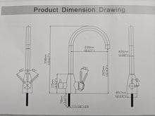 Load image into Gallery viewer, Goose Neck 3 way Mixer Tap Stainless Steel
